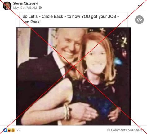 Posts smearing Biden, Psaki use a doctored photo